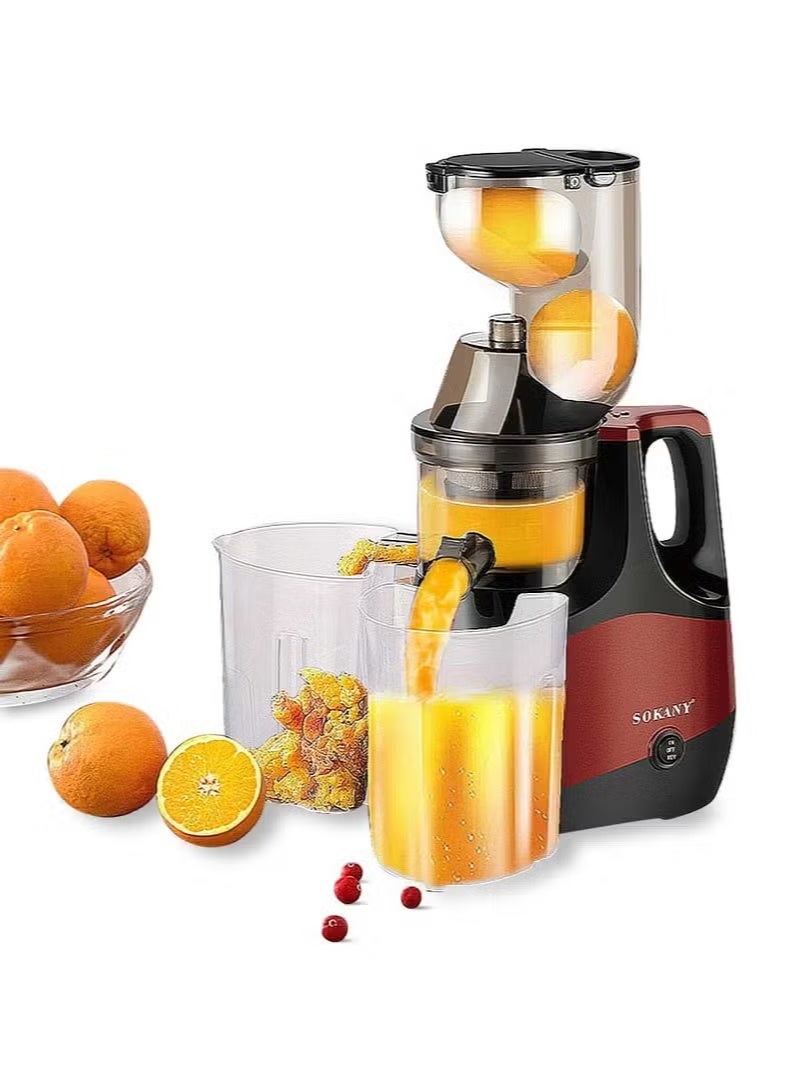 سوكاني عصارة مضغ بطيئة، عصارة بطيئة، عصارة فواكه وخضروات، عصارة ضغط بارد عالية الإنتاج - Image 5
