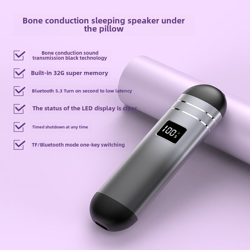 2024 Bone Conduction Pillow Speaker 32G Mini Bluetooth Silver gray two-color gradient 