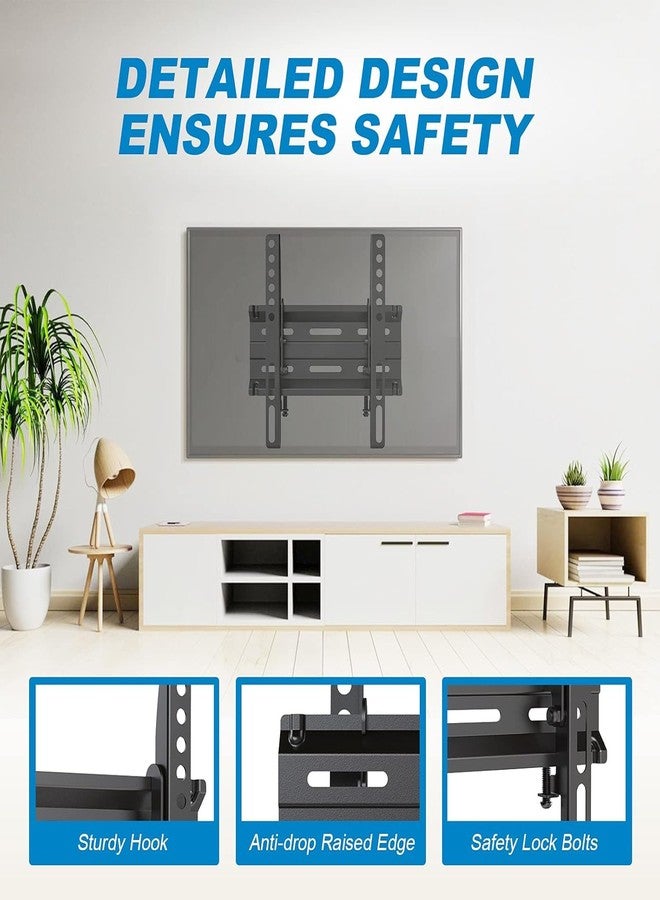 Pipishell Tilting TV Wall Mount Bracket Low Profile for 13-42 Inch Flat Screen TVs & Monitors, Universal Tilt TV Monitor Mount Fits 8" Wood Studs VESA 200x200mm - Image 5