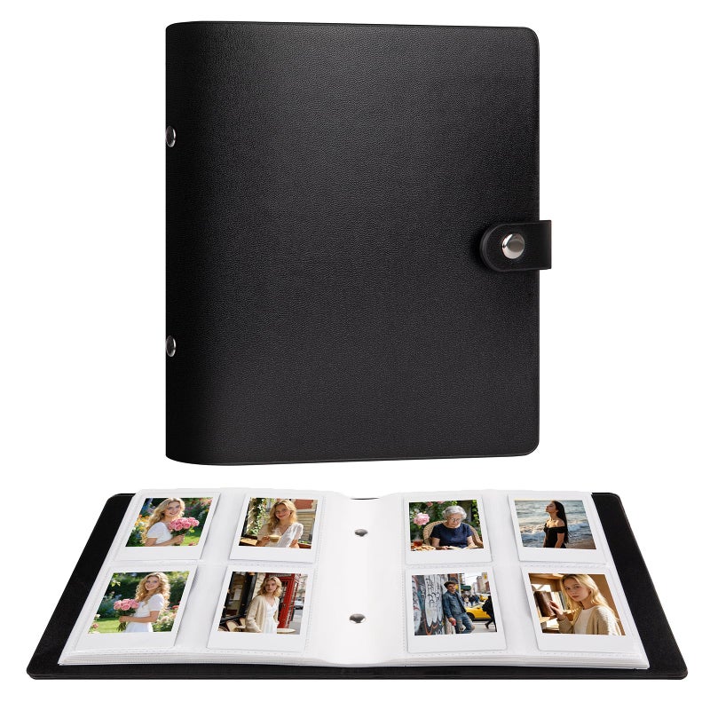 Ruibytree 320 Pockets Photo Album for Fujifilm Instax Mini LiPlay 12 11 9 8 40 41 99 Evo 7S Instant Film Camera,PU Leather Cover Photo Book for Polaroid 2x3 Pictures (Black) - Image 1