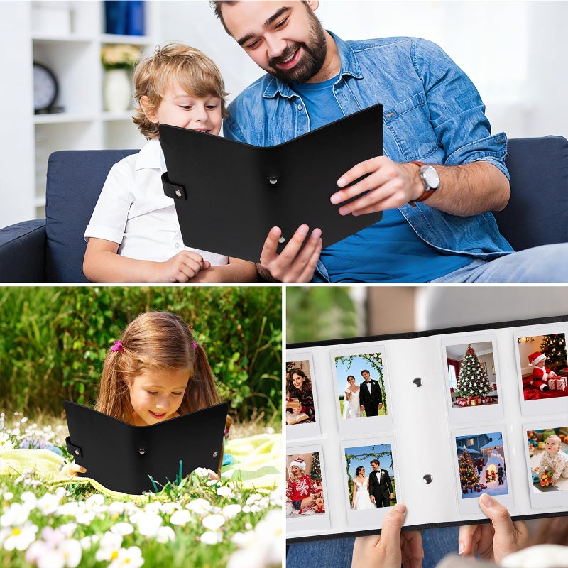Ruibytree 320 Pockets Photo Album for Fujifilm Instax Mini LiPlay 12 11 9 8 40 41 99 Evo 7S Instant Film Camera,PU Leather Cover Photo Book for Polaroid 2x3 Pictures (Black) - Image 3