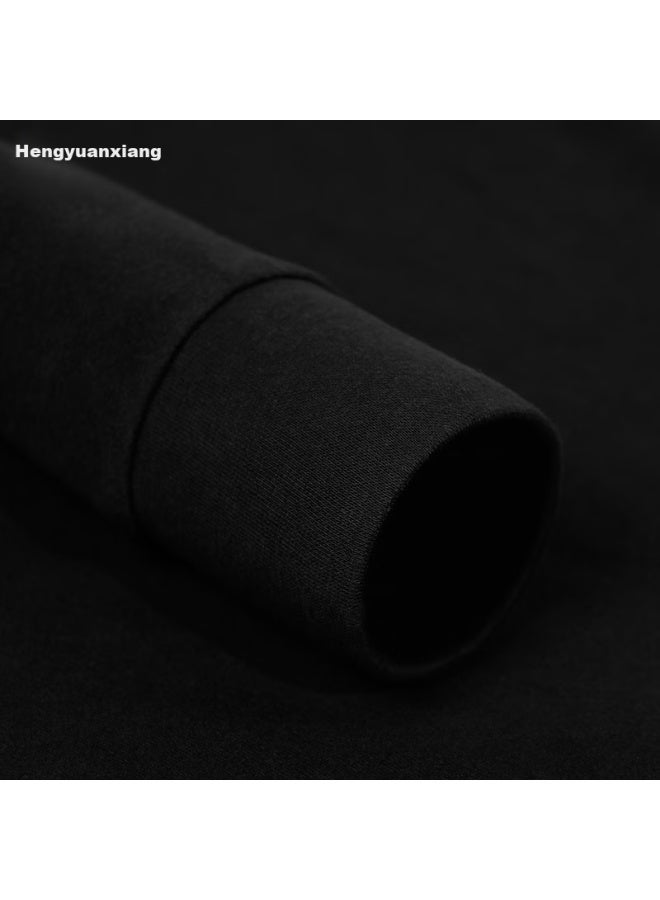 Hengyuanxiang Hengyuanxiang Men's Thermal Underwear Set, Autumn/winter Hot , Pure Cotton V-neck Cotton Sweater Bottoming Thin Set  - Image 2