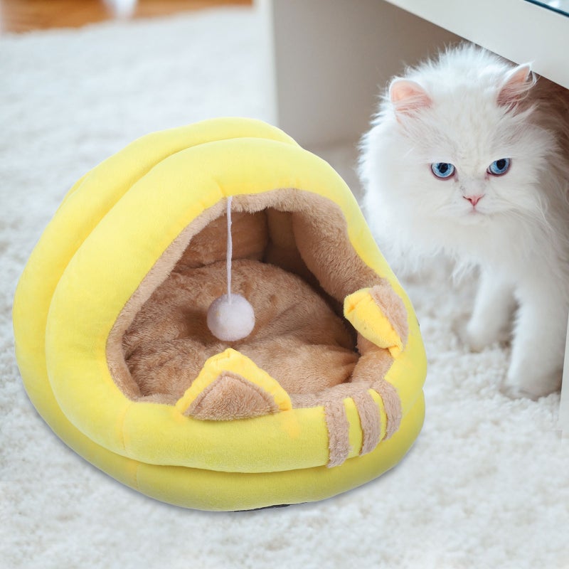 Household Cat Dog Sofa Cotton Pet Sofa Semi-closed Winter Cat Nest - Image 1