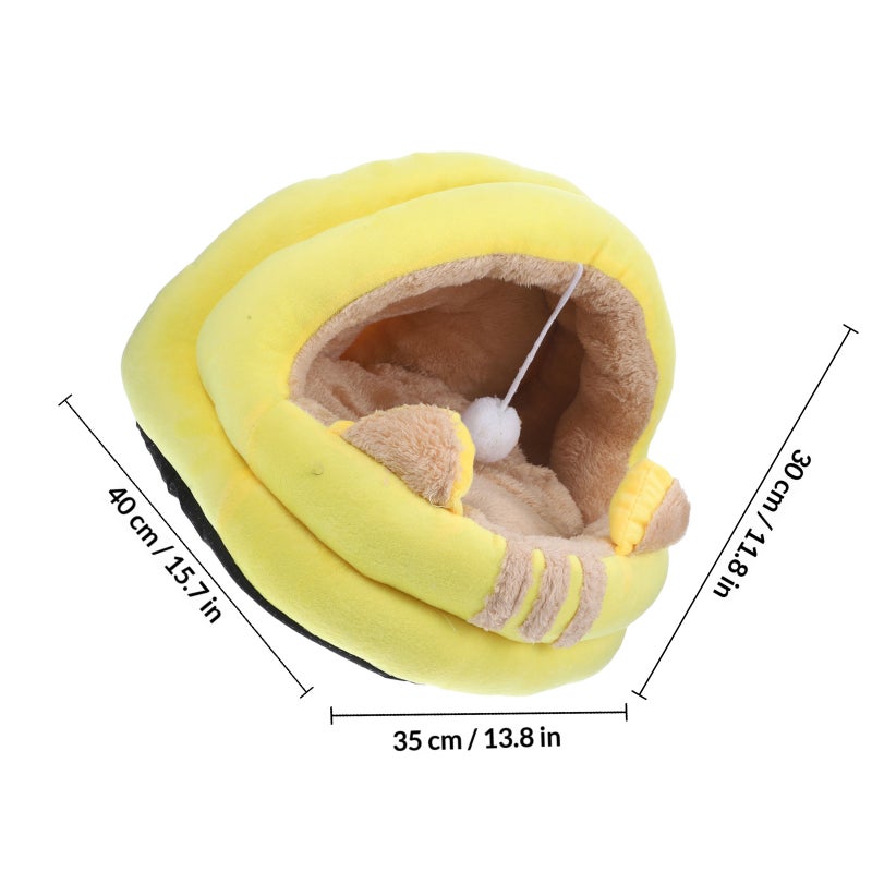 Household Cat Dog Sofa Cotton Pet Sofa Semi-closed Winter Cat Nest - Image 2