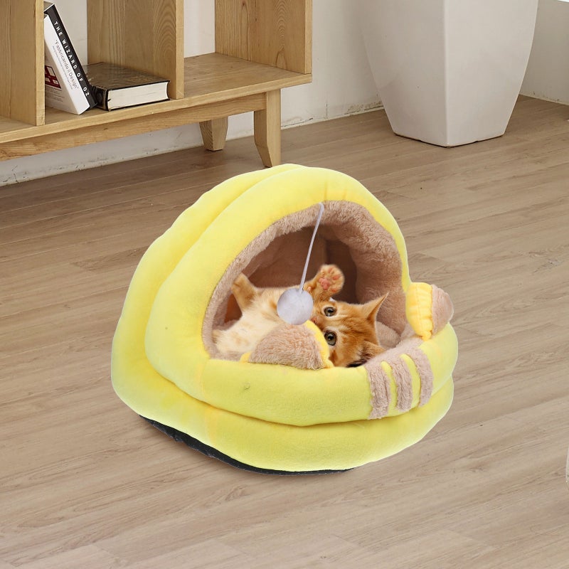 Household Cat Dog Sofa Cotton Pet Sofa Semi-closed Winter Cat Nest - Image 4