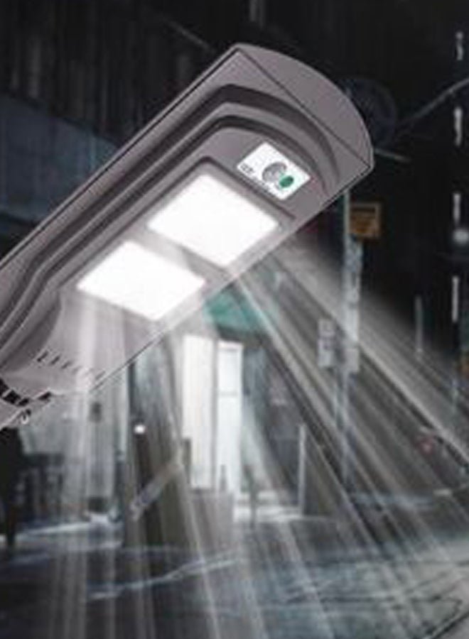 اليشمك مصباح LED للحائط والشارع يعمل بالطاقة الشمسية للأماكن الخارجية شفاف/رمادي - Image 2