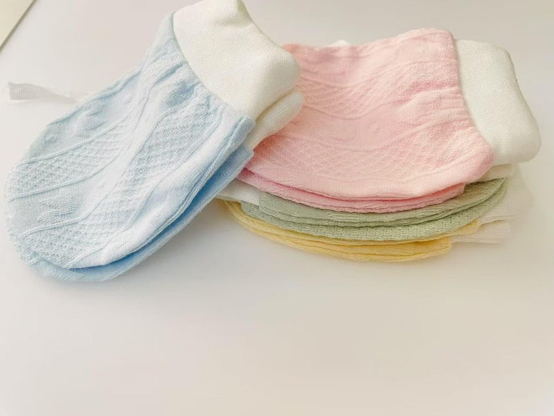 Adeimoo Cute Boys Girls Cotton No Scratch Gloves Drawstring Adjustable Mittens for Baby Infants - Image 3