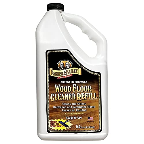 Parker Bailey PARKER & BAILEY WOOD FLOOR CLEANER – Use on Hardwood, Laminated or Faux Finished Floors. Shine Restorer Protector, Surface Cleaner Supplies Home Improvement, Natural Look, Cuts Grease, 64oz - Image 1