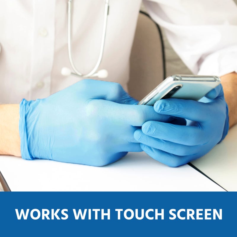 NU-SET Safety | Disposable Nitrile Gloves | Set of 100 Latex & Powder Free Multi Purpose Disposable Gloves (Medium) - Image 2