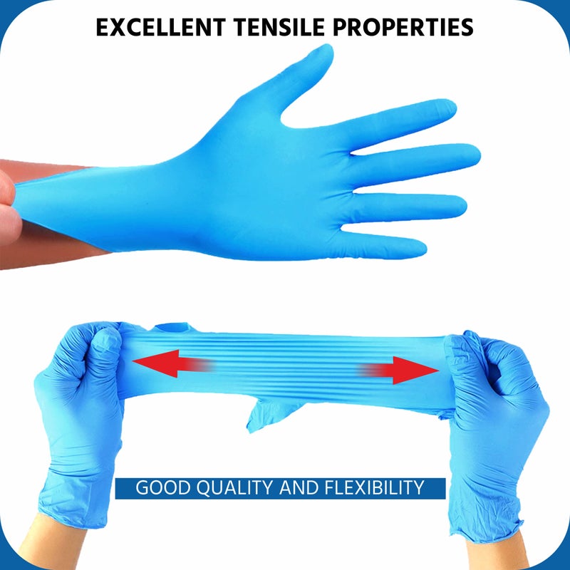 NU-SET Safety | Disposable Nitrile Gloves | Set of 100 Latex & Powder Free Multi Purpose Disposable Gloves (Medium) - Image 1