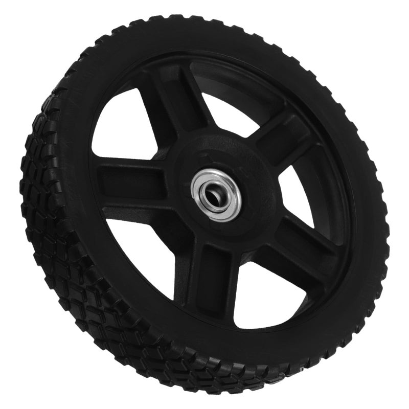8 Inch Heavy Duty Plastic Rubber Mower Wheel Replacement High Load Capacity For Lawn And Garden Equipment - Image 2