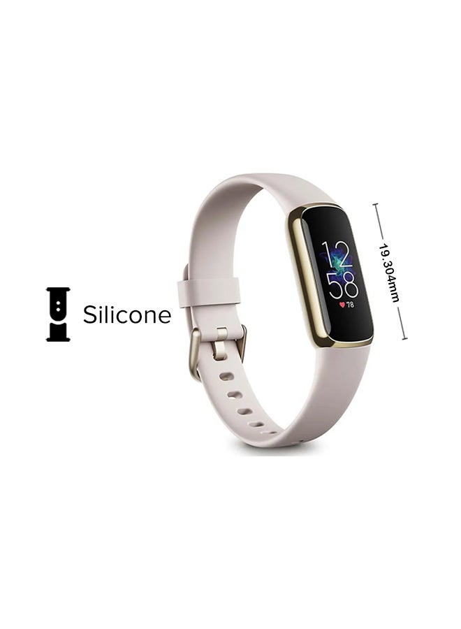 Fitbit Luxe Fitness And Wellness Tracker Lunar White/Soft Gold - Image 2
