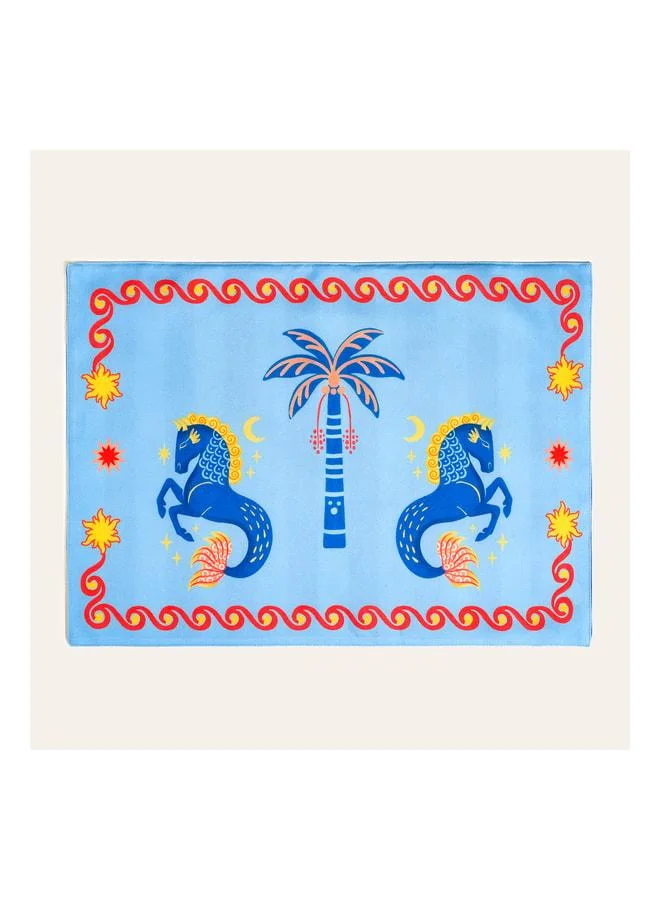 زا زا زو مفرش أمريكي أزرق زنبق 35x50 سم.