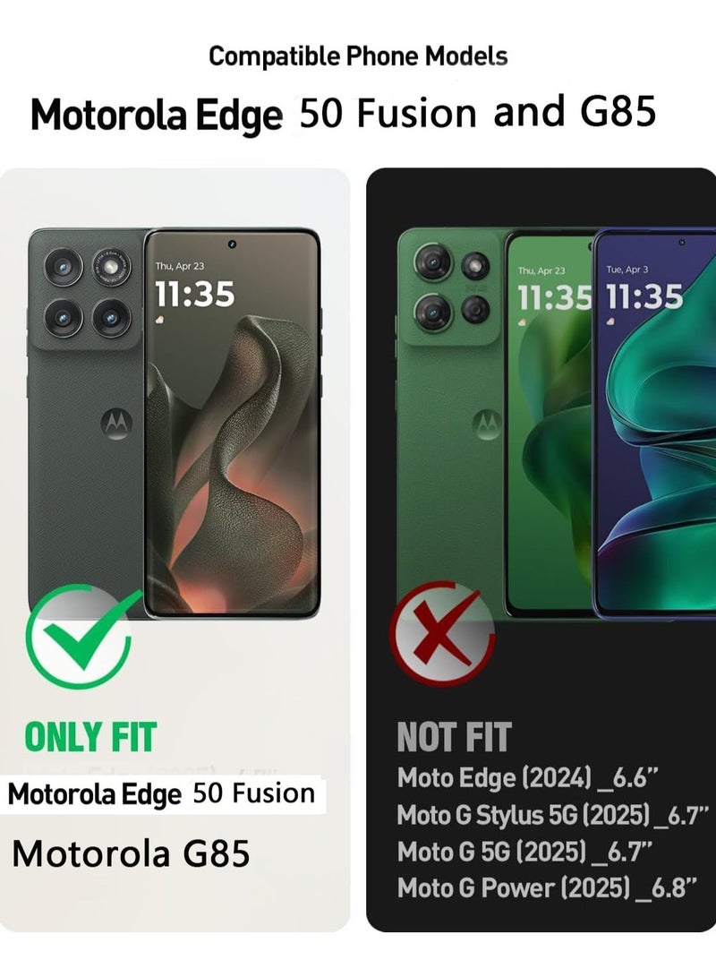 QIRG حافظة كريستال مغناطيسية شفافة لهاتف موتورولا G85/Edge 50 Fusion [متوافقة مع MagSafe] نحيفة وخفيفة الوزن، مقاومة للاصفرار، مقاومة للخدوش - Image 2