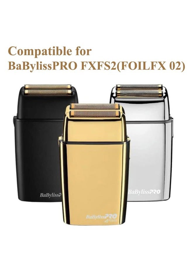 P4L شفرات/قاطع FXRF2 بديل عام يناسب موديلات BaByliss PRO FXFS2 (FOILFX 02)، رأس بديل لمشذب Babyliss ماكينة الحلاقة والشفرات (فضي) - Image 3