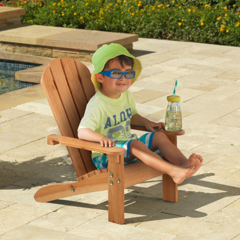 KidKraft Wooden Adirondack Children's Outdoor Chair, Kid's Patio Furniture, Honey, Gift for Ages 3-8 21.5 x 19.2 x 24.5 - Image 2