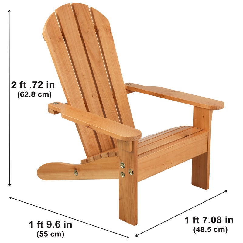 KidKraft Wooden Adirondack Children's Outdoor Chair, Kid's Patio Furniture, Honey, Gift for Ages 3-8 21.5 x 19.2 x 24.5 - Image 4