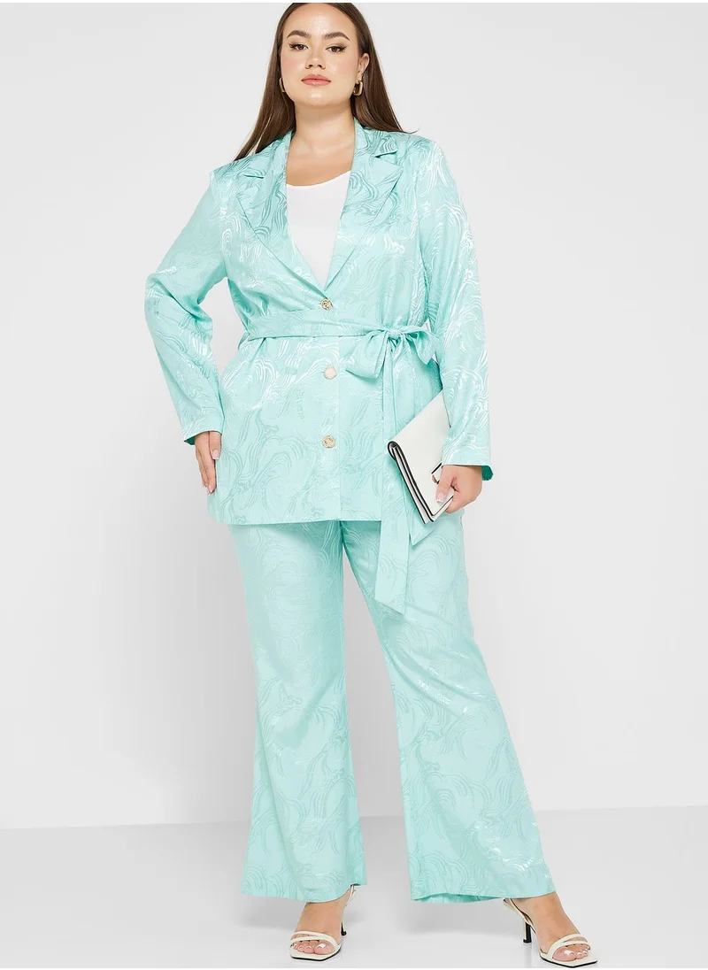 River Island Plus Tie Detail Blazer