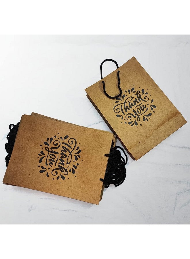 Suffix Retail ® (Pack of 20) Brown Paper Thank You Gift Bags with Braided Cotton Handles (12X8.7X3 inches) - Image 4