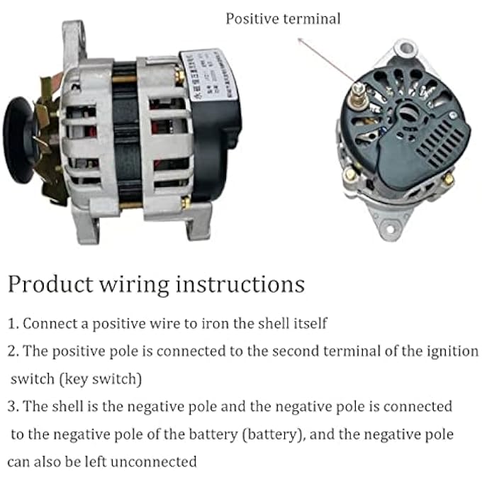 OLONETO 1000W 14V DC Permanent Magnet Generator With Pure Copper Coil, Low Speed And Low Noise, Constant Voltage Alternator For Single-Cylinder Diesel Engine Or Agricultural Tractor Charging - Image 3