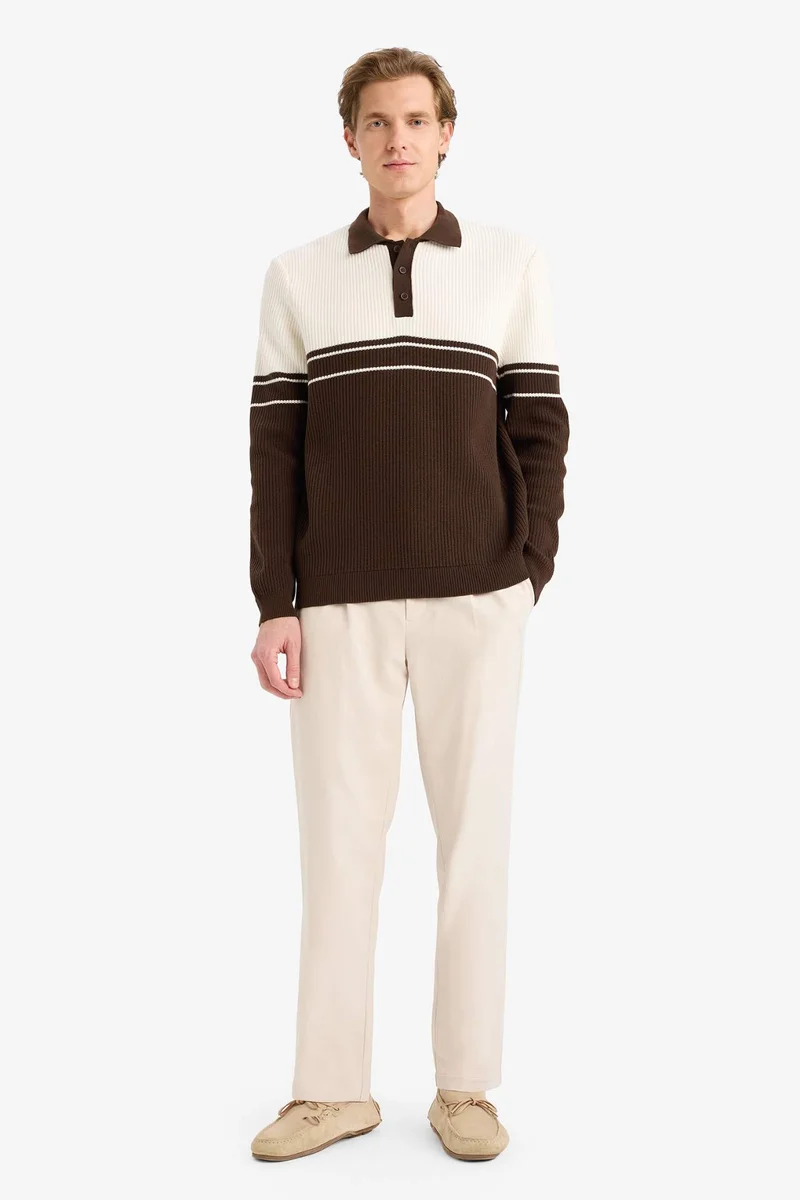 DeFacto Polo Collar Knitwear Pullover