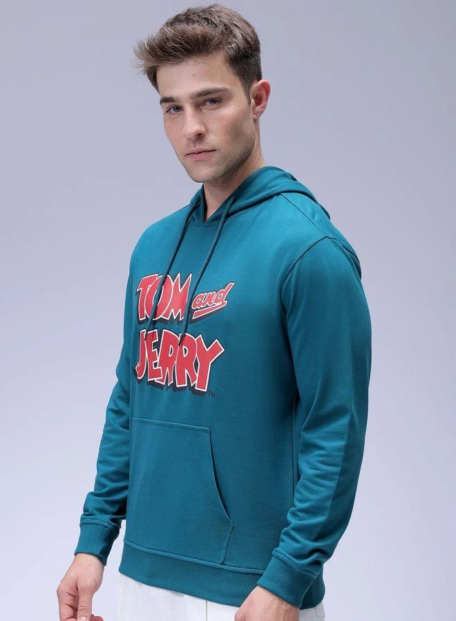 The Indian Garage Co Men Regular Fit Character Overhead Hooded Sweatshirt