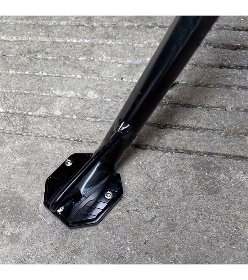 Aluminum Alloy Motorcycle Kickstand Anti Slip Pads Black Universal Enlarged Support Footrest - Image 5