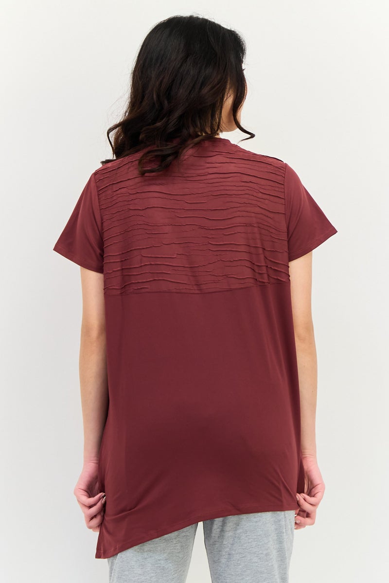 PUMA Women Sportswear Fit Short Sleeve Training T-Shirt,Maroon - Image 3