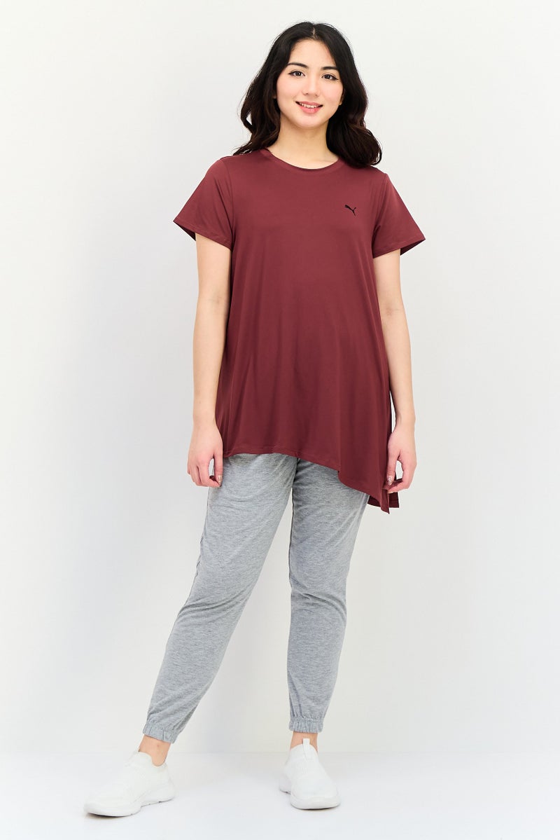 PUMA Women Sportswear Fit Short Sleeve Training T-Shirt,Maroon - Image 2