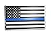 LFPartS USA American Embossed Stainless Steel Metal Flag for Cars Trucks Show Support of Police and Law Enforcement Officers 5x3 Thin Blue line Flag - Image 2