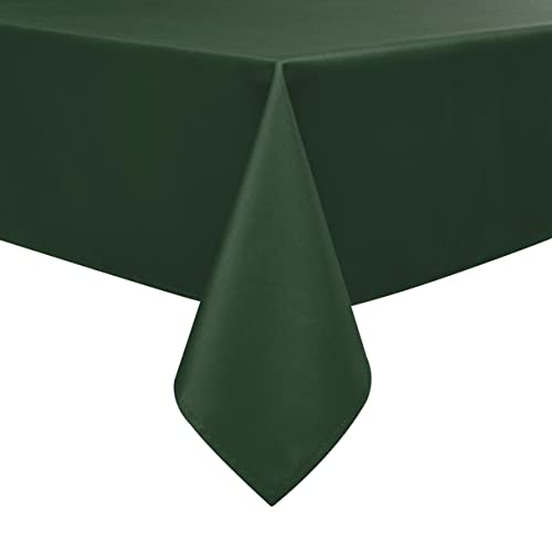 Wewoch Hunter Green Rectangle Tablecloth Wrinkle Resistant Washable Fabric Table Cloth for Dining, Kitchen, Parties, Weddings and Outdoor Use 60 Inch by 104 Inch - Image 2