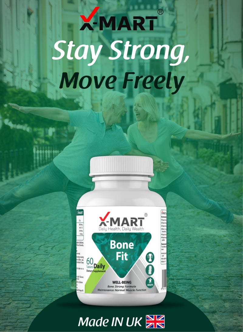 X-Mart Bone Fit – Calcium, Magnesium, Zinc & Vitamin D3 Tablets for Bone Strength and Osteoporosis Prevention - Image 3