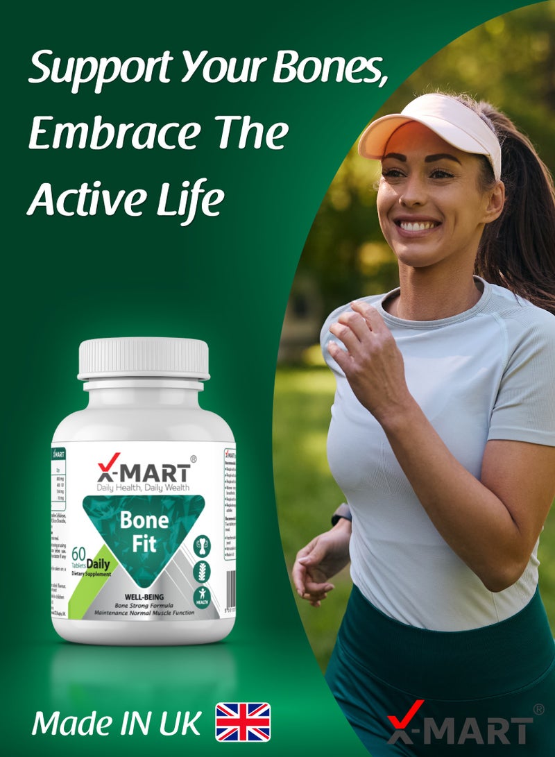 X-Mart Bone Fit – Calcium, Magnesium, Zinc & Vitamin D3 Tablets for Bone Strength and Osteoporosis Prevention - Image 4
