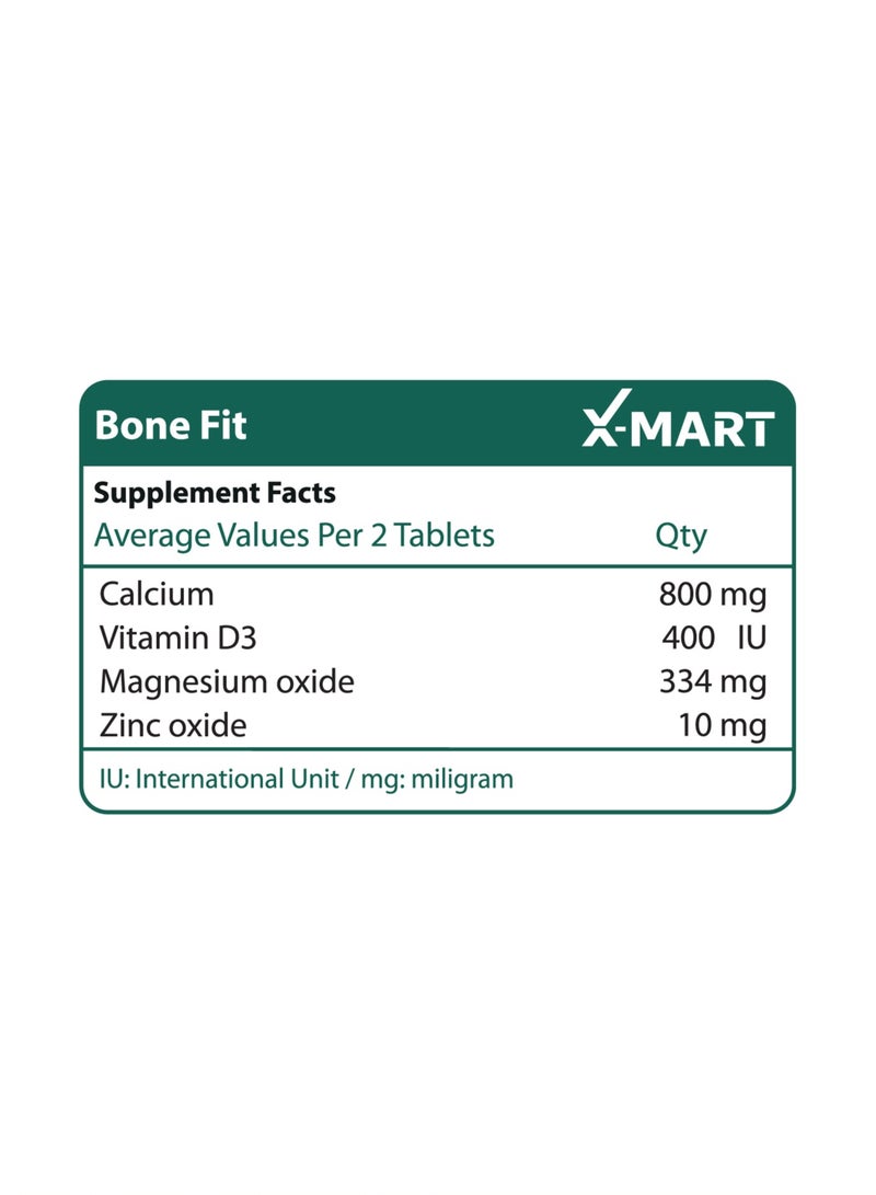 X-Mart Bone Fit – Calcium, Magnesium, Zinc & Vitamin D3 Tablets for Bone Strength and Osteoporosis Prevention - Image 5