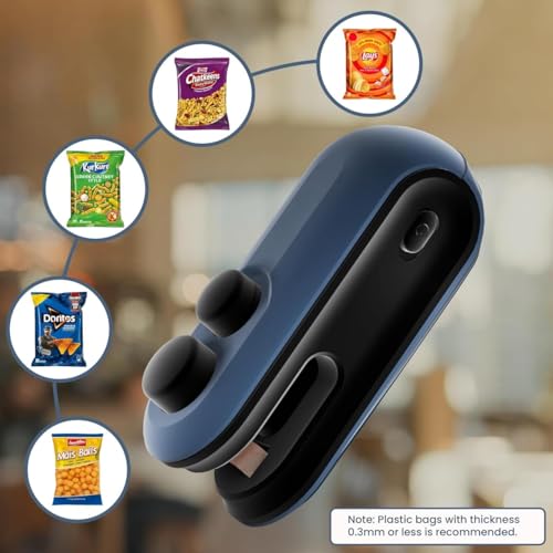 TECH LOGO ELECTRONICS Vacume sealer machine,Portable Mini Sealing Machine, Handheld Packet Sealer for Food, Snacks, Chips, Fresh Storage, Plastic Bags Sealing Machine, 1 YEAR Warranty (BLUE) - Image 2