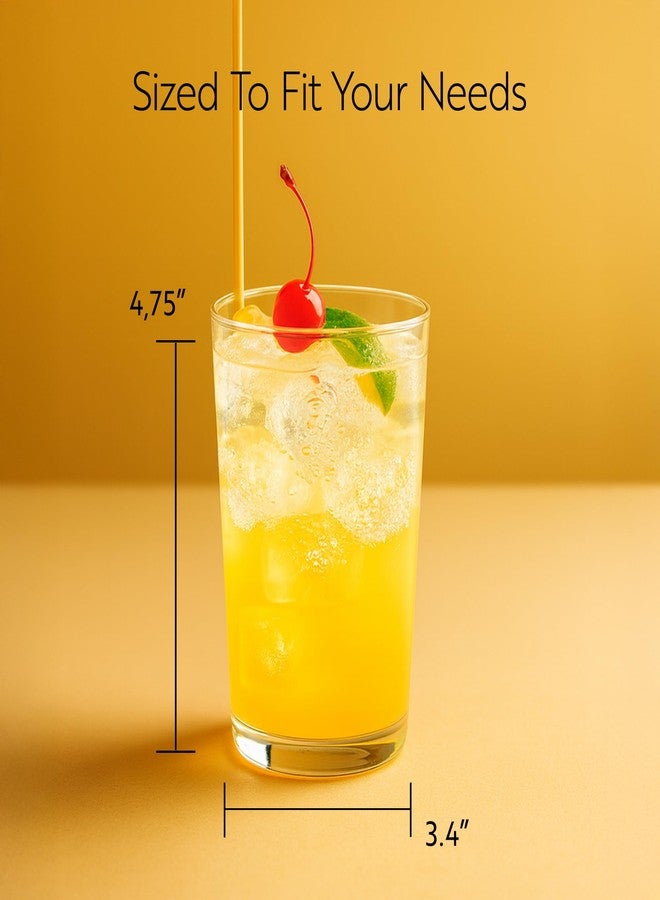 Restaurantware Sumi 17.3 Ounce Highball Glasses Set of 6 Fine-Blown Tom Collins Glasses - Tempered Dishwasher-Safe Glassware Clear Glass Tall Bar Glasses Serve Water Juices Cocktails Or Beers - Image 2