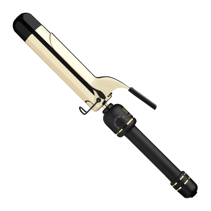 HOT TOOLS 24K Gold Professional 1 12 Extended Barrel Curling Iron with Clamp for Loose Curls  24K Gold Technology for LongLasting Results  Longer Barrel for Easy Styling