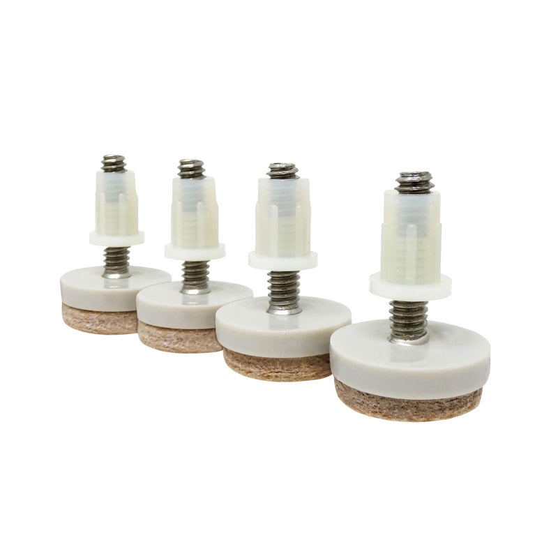 Shepherd Hardware Shepherd Hardware 9908 1-Inch Felt Gard Threaded Stem Furniture Glides, 1/4-Inch Stem Diameter, 4 Count, Tan  - Image 1