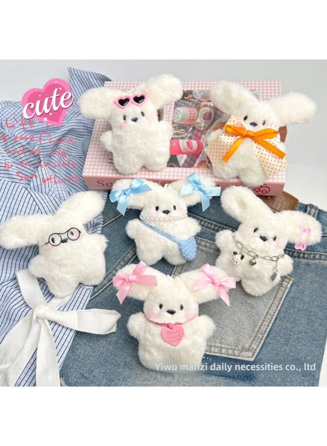 Squeaky Plush Pendant Keychain Doll Machine Stall Toy Bag Hanging Ornaments Girl's Heart Gift-Specifications:Love Necklace Teddy Bear [squeak Bead Chain]] - Image 4
