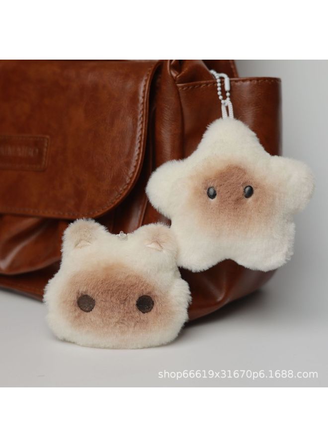 Squeaky Plush Pendant Keychain Doll Machine Stall Toy Bag Hanging Ornaments Girl's Heart Gift-Specifications:Love Necklace Teddy Bear [squeak Bead Chain]] - Image 5
