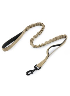 Rabbitgoo rabbitgoo Tactical Bungee Dog Leash with Shock Absorption, Military Training Leash with 2 Padded Control Handles for Medium Large Dogs, 5.2FT, Brown  - Image 1