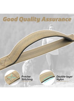 Rabbitgoo rabbitgoo Tactical Bungee Dog Leash with Shock Absorption, Military Training Leash with 2 Padded Control Handles for Medium Large Dogs, 5.2FT, Brown  - Image 5