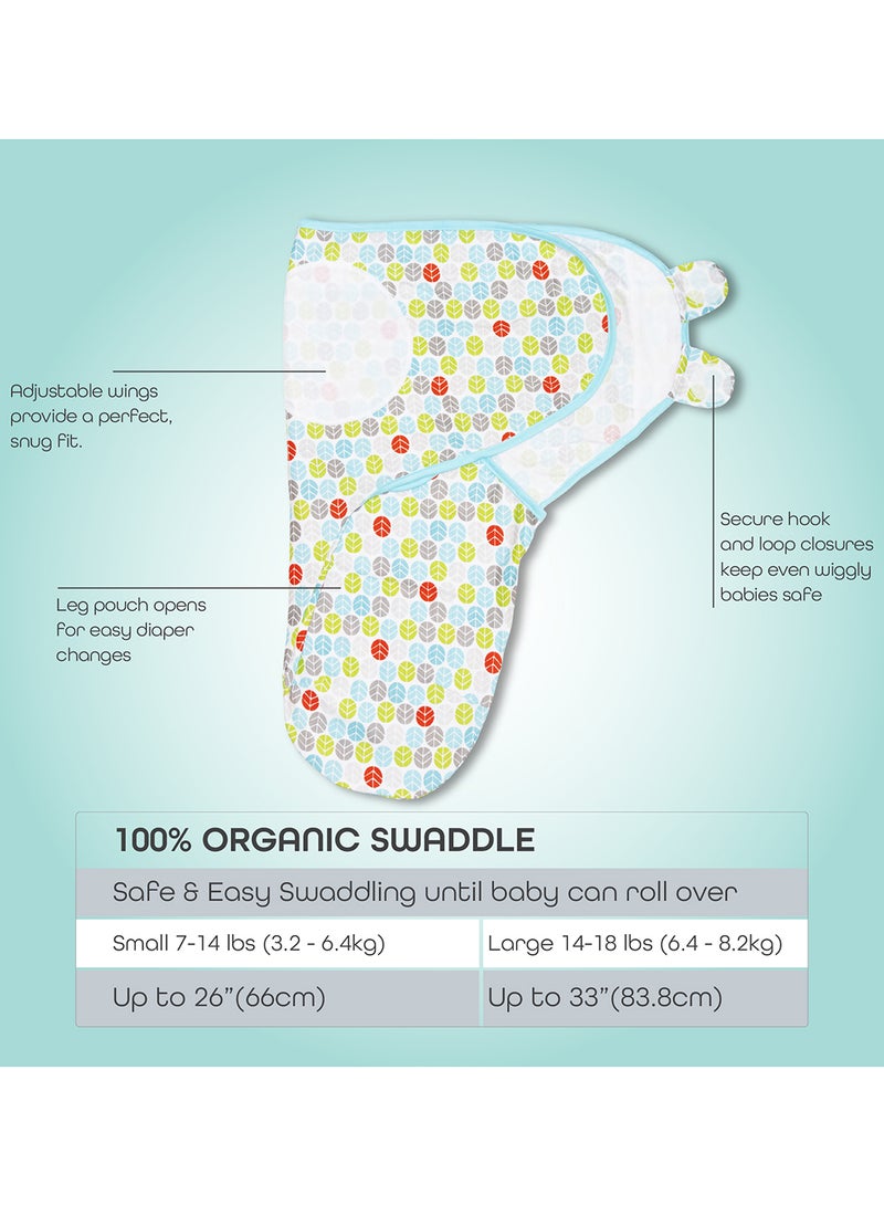 Moon Organic Cotton Baby Swaddler - Multicolour - Image 2