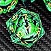 ARUOHHA DND Resin Dice Dragon Eye Dice Liquid Core Green Sharp Edged Dice Set with Gift Box Dungeons Polyhedral D and D Dice Set Compatible with DD Role Playing Game D20 D12 D10 D8 D6 - Image 2
