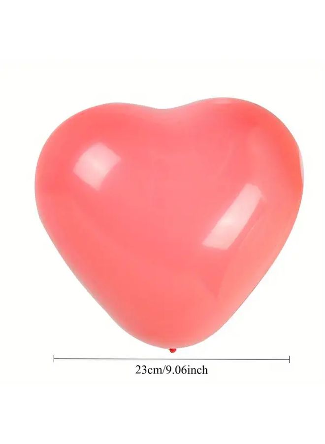 6 Pcs Violet Heart Shaped Foil Balloons Durable Latex Wedding Anniversary Valentine S Day Birthday Party Decorations Pastel Romantic Background Party Supplies - Image 4