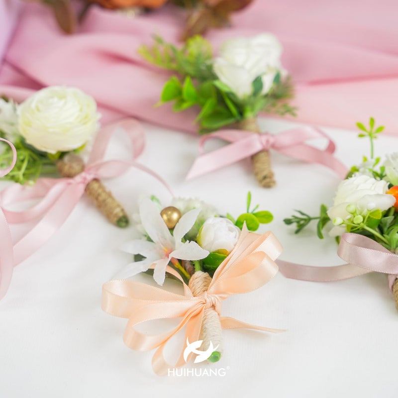 HUIHUANG Rose Pink Ribbon 3/8 inch Assorted Satin Hair Ribbons Dusty Rose Wedding Ribbon for Gift Wrapping Wedding Bridal Baby Shower Decor Floral Bouquet DIY Crafts- 50 Yards Totally - Image 3