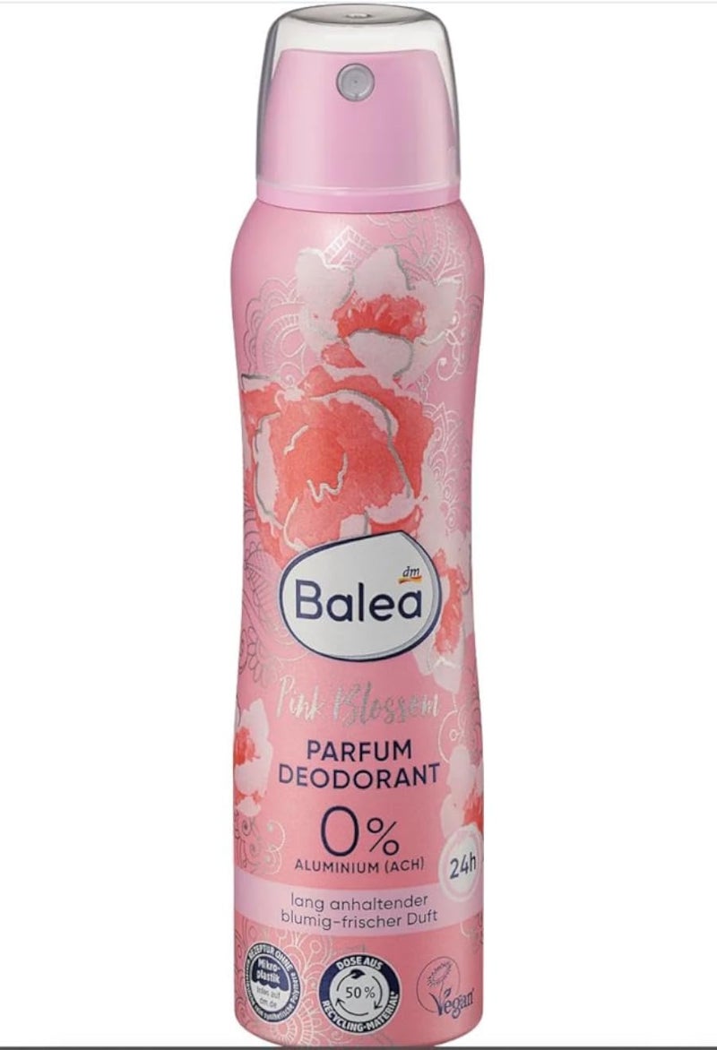 Balea Deodorant spray perfume Pink Blossom, 150 ml, A fabulous fragrance experience and exceptionally long-lasting protectio