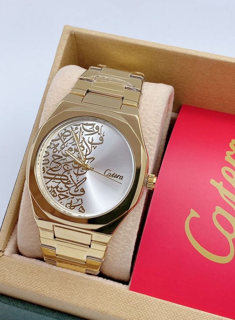 كاترك ساعة يد كوارتز مقاومة للماء بعقارب للرجال