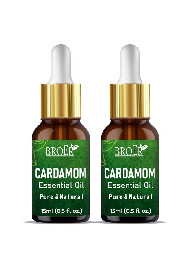 BROER Naturals Cardamom Essential Oil | 100% Pure & Undiluted - Therapeutic Grade for Skin Care, Hair Care & Aromatherapy | Cruelty Free & Vegan - (pack of 2) 30ml - Image 1
