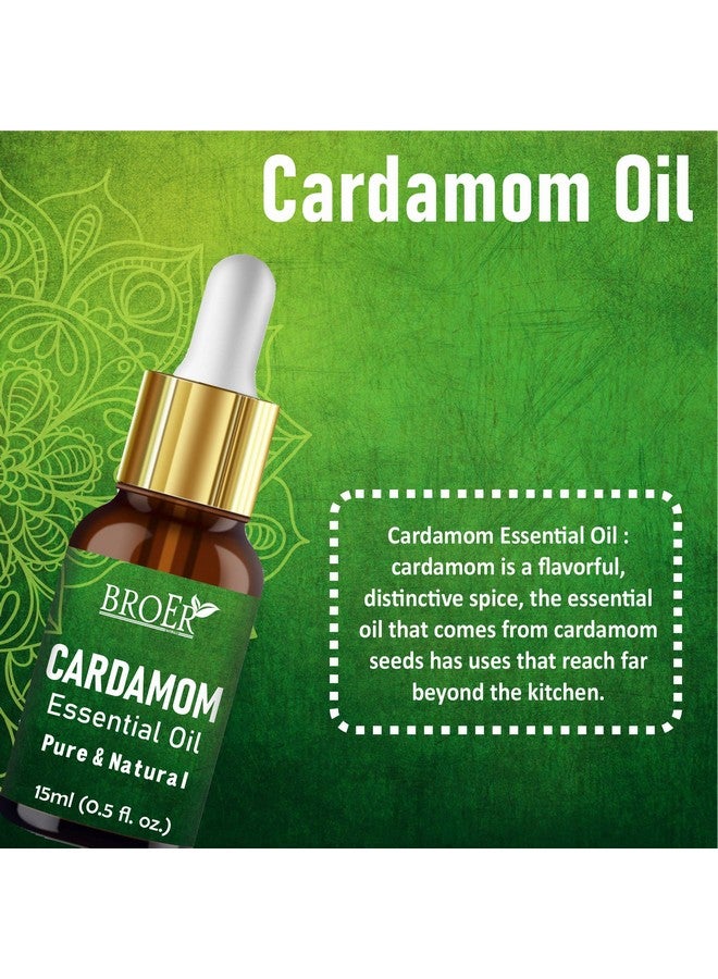 BROER Naturals Cardamom Essential Oil | 100% Pure & Undiluted - Therapeutic Grade for Skin Care, Hair Care & Aromatherapy | Cruelty Free & Vegan - (pack of 2) 30ml - Image 2